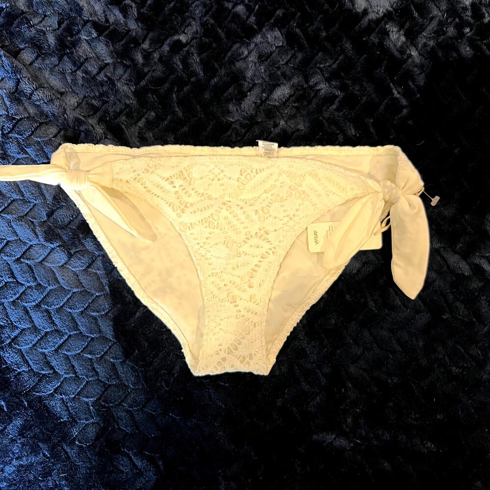 NWOT Aerie White Side Tie‎ Bikini Bottom Bridal Bachelorette
